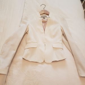H&M white suite jacket